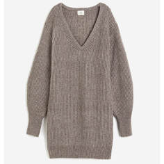 Платье H&amp;M Rib-knit, коричневый H&M