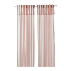 Шторы Ikea Moalisa 2 шт, 145х300 см, бледно-розовый/розовый