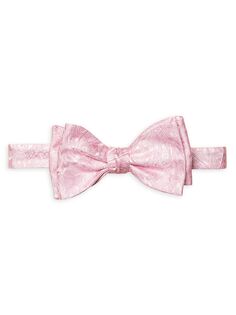 Шелковый жаккардовый галстук с узором пейсли, завязывающийся самостоятельно Eton, розовый