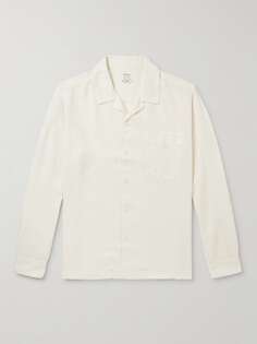 Рубашка из хлопка и поплина с воротником-стойкой ALTEA, белый