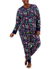 Праздничный пижамный комплект больших размеров из хлопка Family Pajamas