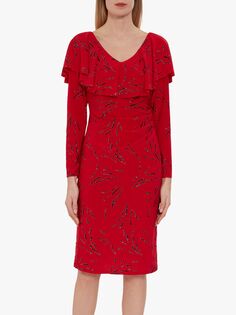 Gina Bacconi Платье Suuri с оборками, красное