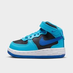 Детские повседневные туфли Nike Air Force 1 Mid для малышей, синий