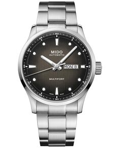 Мужские швейцарские автоматические часы Multifort с браслетом из нержавеющей стали, 42 мм Mido