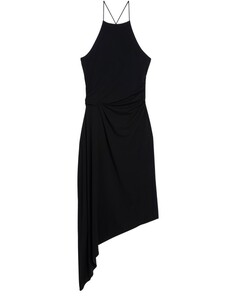 Асимметричное платье из вискозного трикотажа Celine, черный