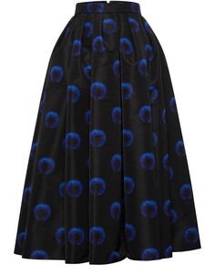 Плиссированная юбка миди Alexander Mcqueen, темно-синий