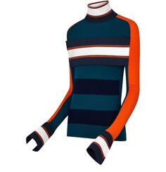Полосатый пуловер с высоким воротником и ремешком Louis Vuitton