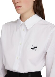 Рубашка с длинным рукавом Miu Miu