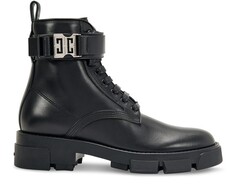 Кожаные ботинки Terra с пряжкой 4G Givenchy, темно-серый