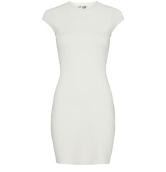 Компактное мини-платье VB Body с короткими рукавами Victoria Beckham, белый