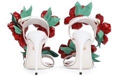 Лакированные босоножки с цветочным декором Dolce &amp; Gabbana