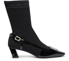 Лакированные ботинки Belle Vivier с носком Roger Vivier, темно-серый