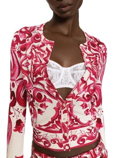 Шелковый свитер с круглым вырезом Dolce &amp; Gabbana