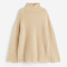 Свитер H&amp;M Mohair-blend Mock Turtleneck, бежевый H&M