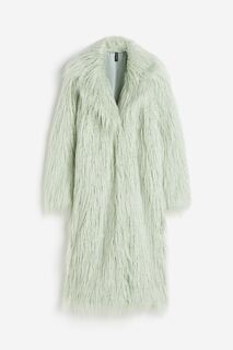 Пальто H&amp;M Fluffy, светло-зеленый H&M