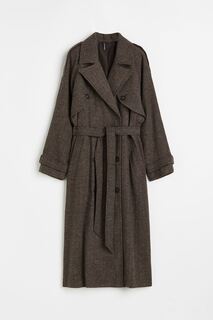 Пальто H&amp;M Trench, темно-коричневый H&M