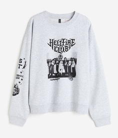 Свитшот H&amp;M Stranger Things Printed, серый H&M