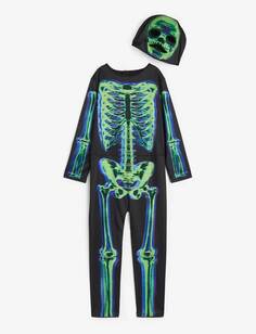 Карнавальный костюм H&amp;M Skeleton, черный/зеленый/синий H&M