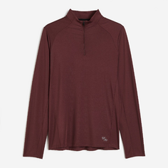 Спортивный лонгслив H&amp;M DryMove Half-zip, бордовый H&M