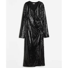 Платье H&amp;M Sequined, черный H&M