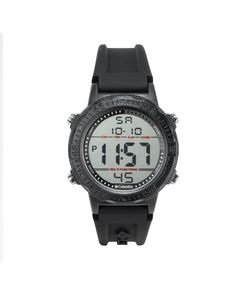 Цифровые часы унисекс Peak Patrol с черным силиконовым ремешком, 46 мм Columbia, черный