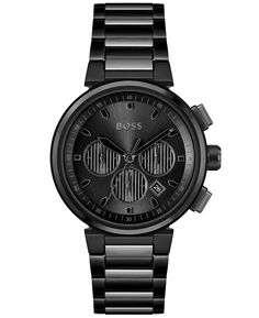 Мужские часы One с ионным покрытием, черный стальной браслет, 44 мм BOSS