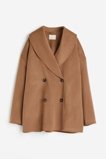 Пальто H&amp;M Oversized Wool-blend, рыже-коричневый H&M