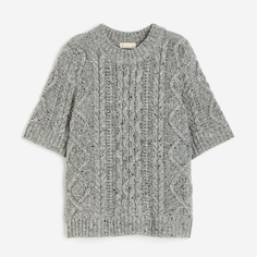 Джемпер H&amp;M Wool-blend Cable-knit, серый H&M
