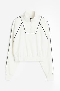 Толстовка H&amp;M Oversized Half-zip, светло-бежевый H&M