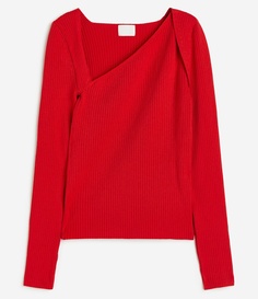 Джемпер H&amp;M With Asymmetrical Neckline, красный H&M