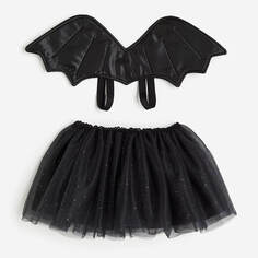 Маскарадный костюм H&amp;M 2-piece Halloween Skirt And Wings Set, черный H&M