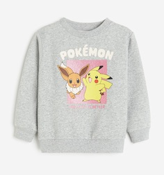 Свитшот H&amp;M Pokémon Printed, светло-серый H&M