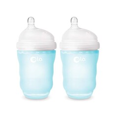 Бутылочки для кормления 2 шт. по 235 мл Olababy Anti-Colic, голубой