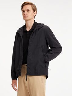 Нейлоновая куртка на молнии с капюшоном Calvin Klein, цвет CK Black