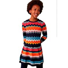 Короткое платье Boboli Knitwear Friezes, разноцветный