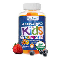 Мультивитамины для детей USDA Gummies by Feel Great Vitamin Co. (60 жевательных конфет)
