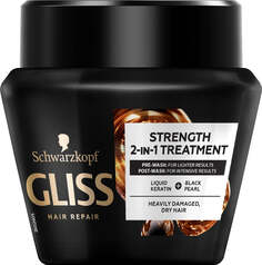 Gliss Kur Ultimate Repair Strength 2-in-1 Treatment укрепляющая маска для сильно поврежденных и сухих волос 300мл