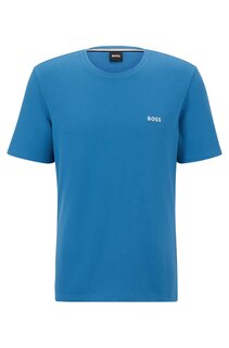 Футболка Hugo Boss Cotton-blend Pajama With Embroidered Logo, синий