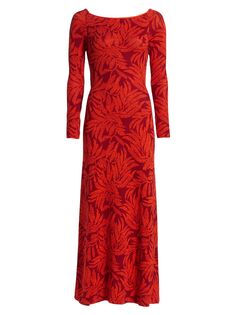 Платье миди с открытой спиной Johanna Ortiz, красный