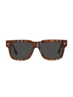 Квадратные солнцезащитные очки 54 мм Burberry, коричневый