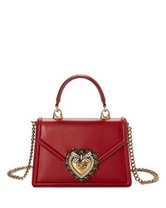Маленькая сумка Devotion из гладкой телячьей кожи Dolce &amp; Gabbana