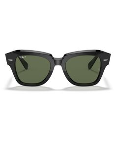 Поляризованные солнцезащитные очки State Street, RB2186 49 Ray-Ban, черный