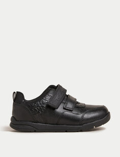 Детские кожаные школьные туфли Freshfeet (8 маленьких — 2 больших) Marks &amp; Spencer, черный