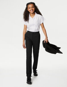 Очень узкие школьные брюки для девочек (2–18 лет) Marks &amp; Spencer, черный