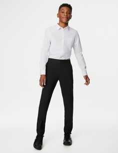 Супероблегающие удлиненные школьные брюки для мальчиков (2–18 лет) Marks &amp; Spencer, черный
