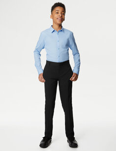 Школьные брюки скинни и большой талией для мальчиков (2–18 лет) Marks &amp; Spencer, черный