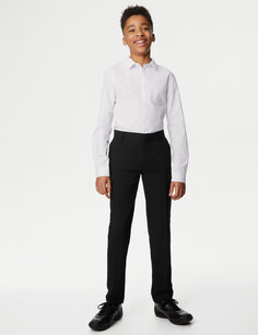 Школьные брюки узкого кроя для мальчиков (2–18 лет) Marks &amp; Spencer, черный