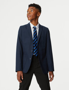 Школьный пиджак приталенного кроя для мальчиков (9–18 лет) Marks &amp; Spencer, темно-синий