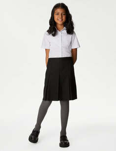 Облегающая школьная юбка с постоянными складками для девочек (2–18 лет) Marks &amp; Spencer, черный