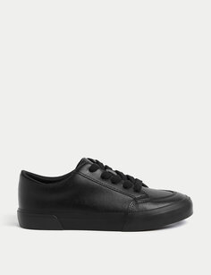 Детские кожаные школьные туфли Freshfeet (2½ больших - 9 больших) Marks &amp; Spencer, черный